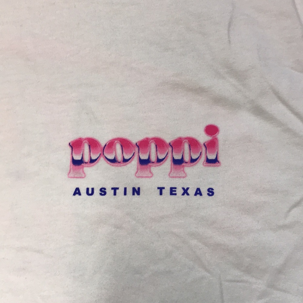 Poppi X Target Graphic Unisex Tee Size XL White Pink Graffiti | NWT - Picture 2 of 7